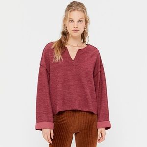 urban outfitters jax inside out notch neck top